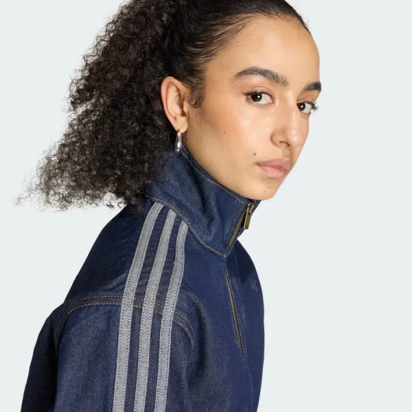 Áo Khoác Nữ Adidas Tracktop Denim Firebird KQ6491 Màu Xanh Denim Size XS