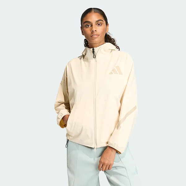 Áo Khoác Nữ Adidas ZNE Track Top Knitted Shirt KD8473 Màu Kem Size XS