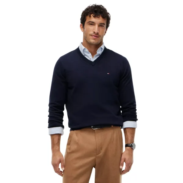Áo Len Nam Tommy Hilfiger 78J8323 - 410 Màu Xanh Navy Size XS
