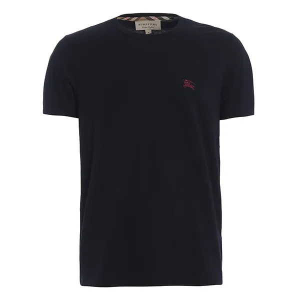 Áo Phông Nam Burberry Embroidered Logo T-Shirt Màu Đen Size S