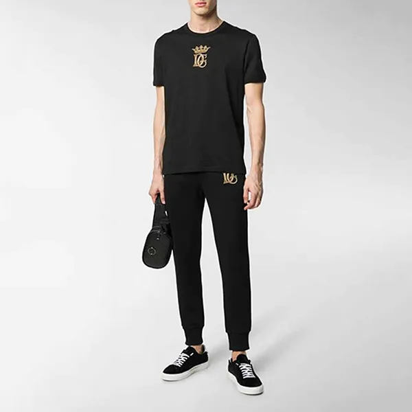 Áo Phông Nam Dolce & Gabbana D&G Logo Crown T-Shirt G8JX7Z-G7WDC Màu Đen Size 46