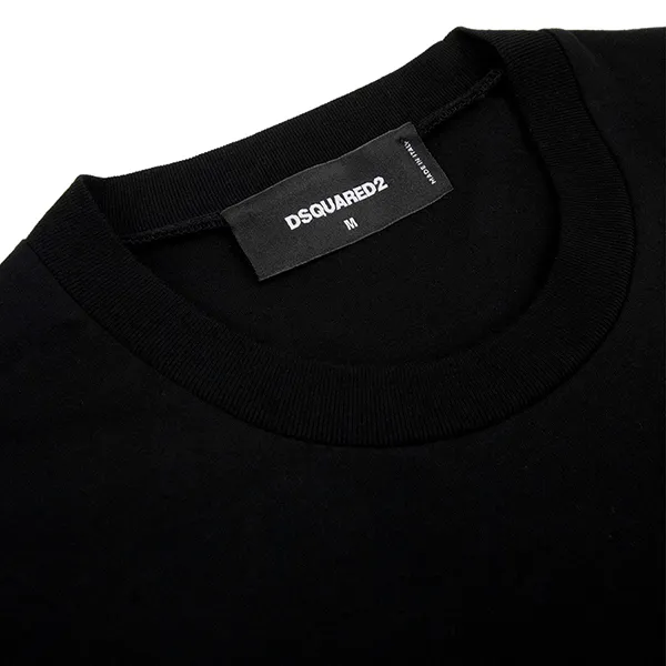 Áo Phông Nam Dsquared2 Dsquared2 Bloody Red Logo Cool Fit T-Shirt S74GD1328 Màu Đen Size S