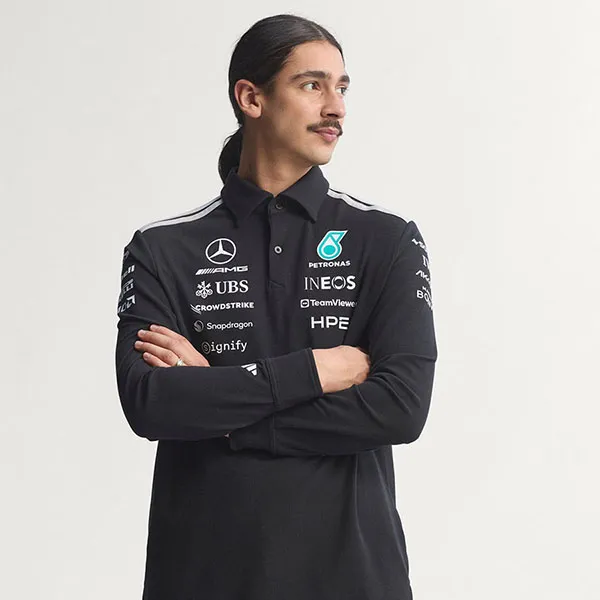 Áo Polo Dài Tay Nam Adidas Mercedes Amg Petronas Formula 1 Team Engineers KE5514 Màu Đen Size S