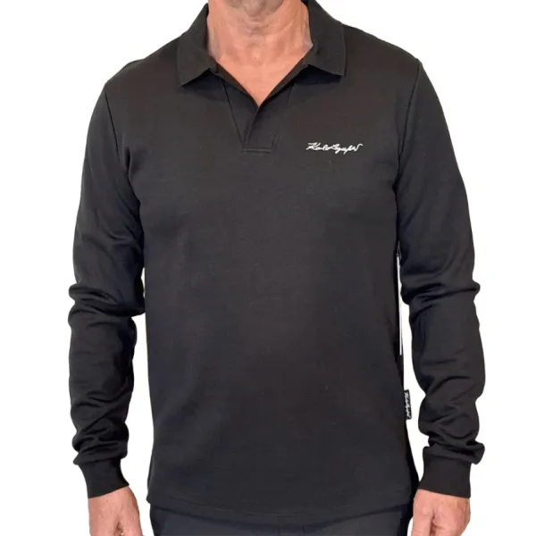 Áo Polo Dài Tay Nam Karl Lagerfeld K3966 - BLK Màu Đen Size S