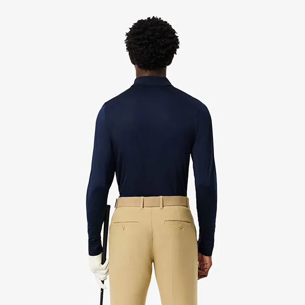 Áo Polo Dài Tay Nam Lacoste Long Sleeve Ultra Dry Jersey Golf Shirt DH2615-423 Màu xanh Navy Size 3