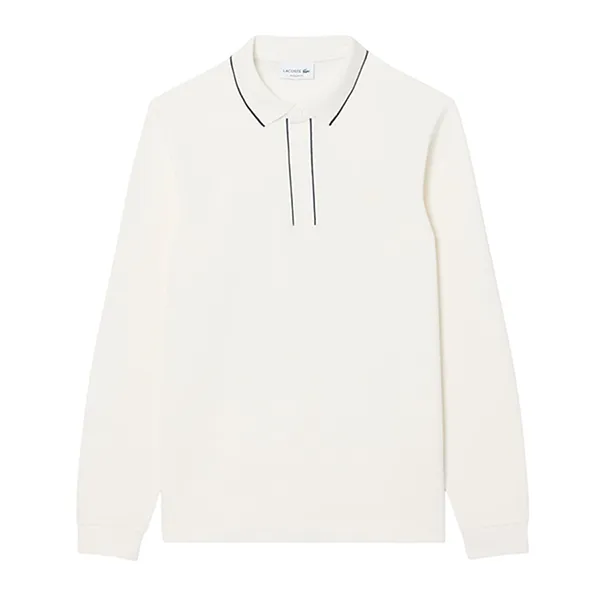Áo Polo Dài Tay Nam Lacoste Regular Fit Long Sleeved Paris Polo Shirt PH9988 70V Màu Trắng Size 3