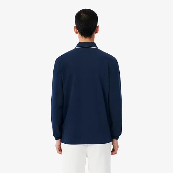 Áo Polo Lacoste Regular Fit Long Sleeved Paris Polo Shirt PH9988 166 Màu Xanh Navy Size 3