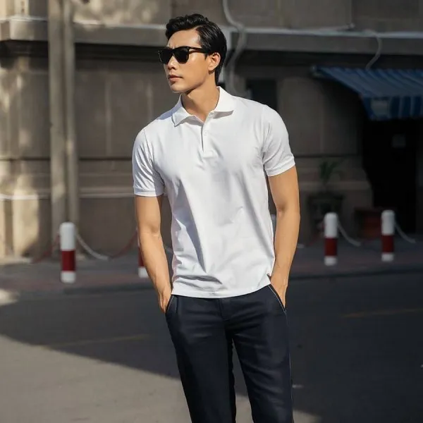 Áo Polo Nam F2 Fashion & Freedom Cotton New Ways TC392-TCB-S-0521 Màu Trắng Size S