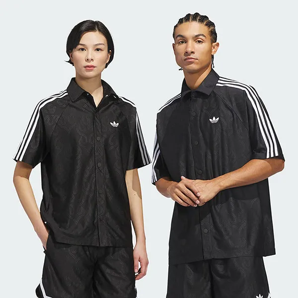 Áo Polo Unisex Adidas Originals Basketball Flame KA9356 Màu Đen Size S