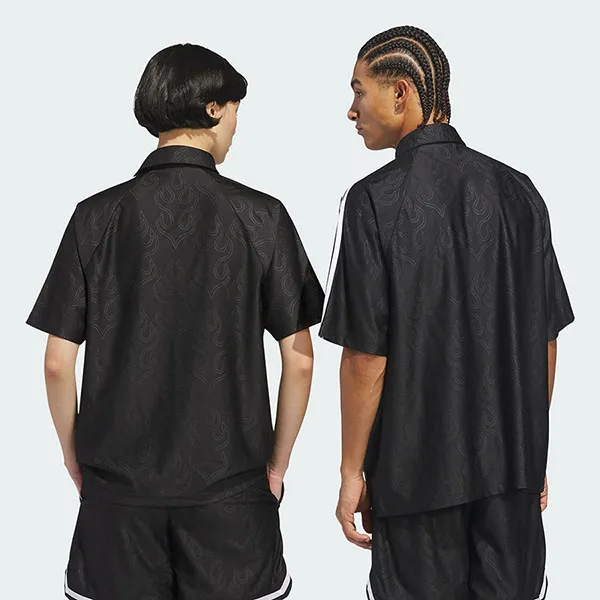 Áo Polo Unisex Adidas Originals Basketball Flame KA9356 Màu Đen Size S