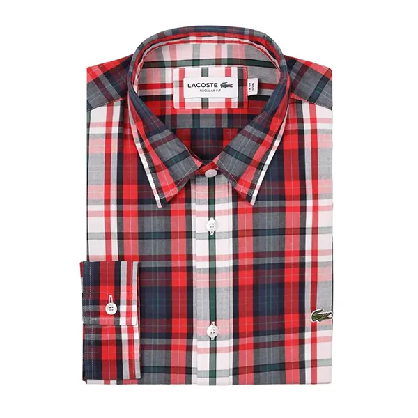 Áo Sơ Mi Dài Tay Nam Lacoste Regular Fit Shirt CH8444 - LYA Phối Màu Size 42