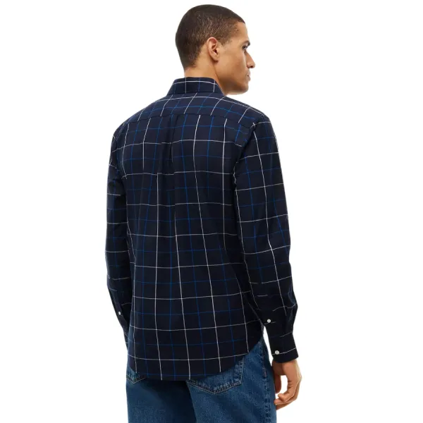 Áo Sơ Mi Dài Tay Nam Tommy Hilfiger Regular Fit Windowpane Shirt XM08892 - 401 Màu Xanh Navy Size XS
