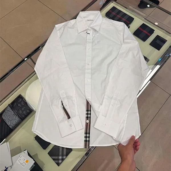 Áo Sơ Mi Burberry Cotton Formal In White Màu Trắng Size XS