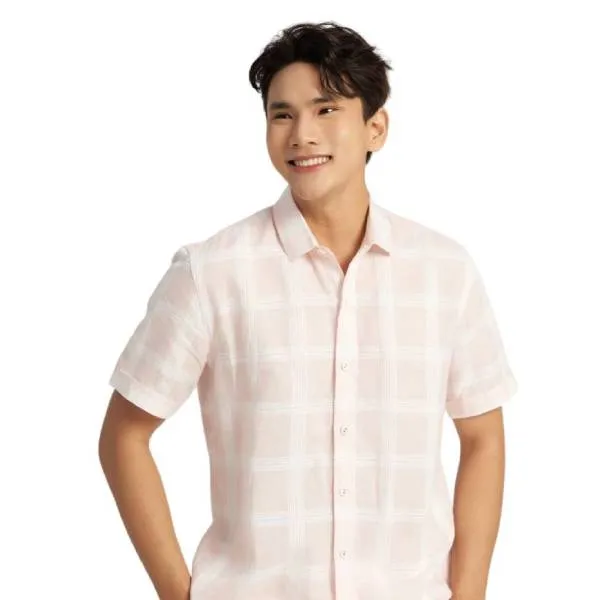 Áo Sơ Mi Nam F2 Fashion & Freedom Casual Menswear Màu Kẻ Hồng Size S