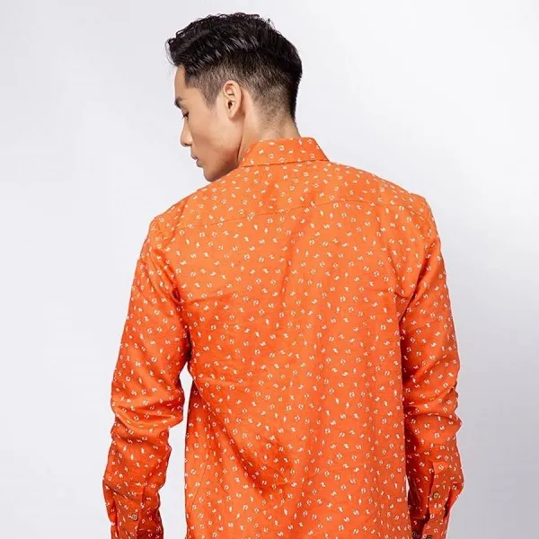 Áo Sơ Mi Nam F2 Fashion & Freedom Linen SMM113-CHT-S-0619 Màu Cam Size S