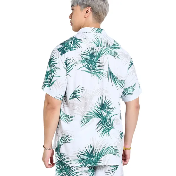 Áo Sơ Mi Nam F2 Fashion & Freedom Linen Tender Drit SMMN036-TLC-S-1224 Màu Trắng Lá Cọ Size S
