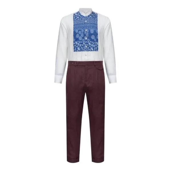 Áo Sơ Mi Nam F2 Fashion & Freedom SMM220-TPXHT-S-0224 Màu Trắng Xanh Size S