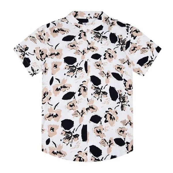 Áo Sơ Mi Nam F2 Fashion & Freedom SMMN031-NH-S-0724 Màu Nâu Hoa Size S