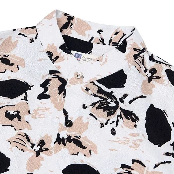 Áo Sơ Mi Nam F2 Fashion & Freedom SMMN031-NH-S-0724 Màu Nâu Hoa Size S