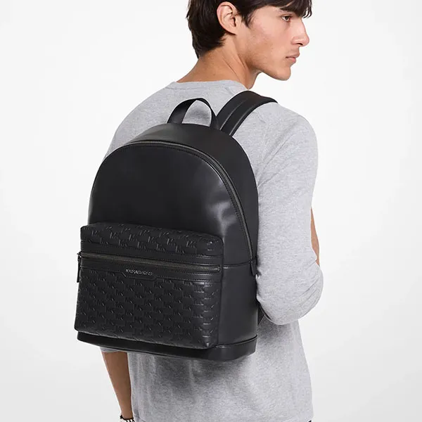 Balo Michael Kors MK Outlet Cooper Logo Embossed Backpack 37S5LCOB2U Màu Đen