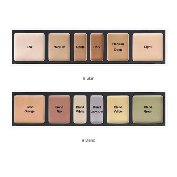 Bảng Che Khuyết Điểm Triệt Sắc Jung Saem Mool Artist Concealer Palette Tone Skin