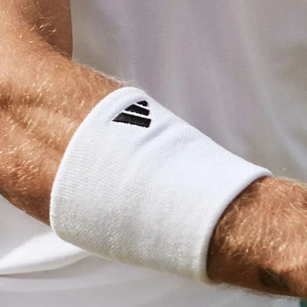 Băng Đeo Bảo Vệ Cổ Tay Nam Adidas Large Tennis Wristband HT3911 Màu Trắng