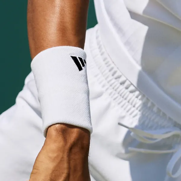 Băng Đeo Bảo Vệ Cổ Tay Nam Adidas Large Tennis Wristband HT3911 Màu Trắng