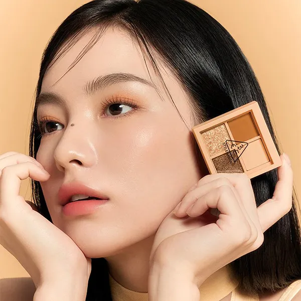 Bảng Phấn Mắt 3CE Multi Eye Color Palette Tone Almond Fudge Mini 4 Ô Màu 3.2g