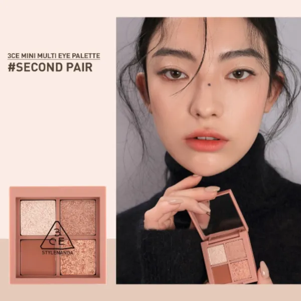 Bảng Phấn Mắt 3CE Multi Eye Color Palette Tone Second Pair Mini 4 Ô Màu 3.2g