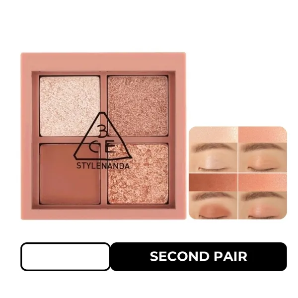 Bảng Phấn Mắt 3CE Multi Eye Color Palette Tone Second Pair Mini 4 Ô Màu 3.2g