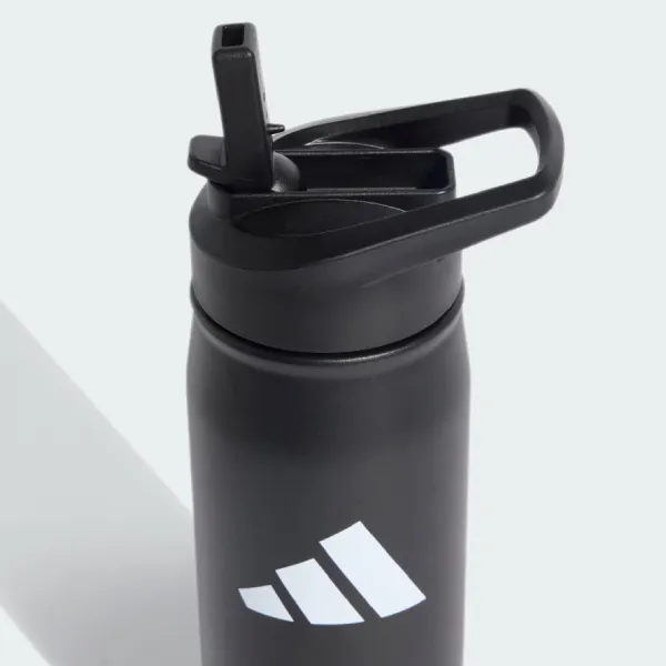 Bình Nước Kim Loại Có Ống Hút Adidas Metal Bottle Straw 0.6 Liter KC6409 Màu Đen