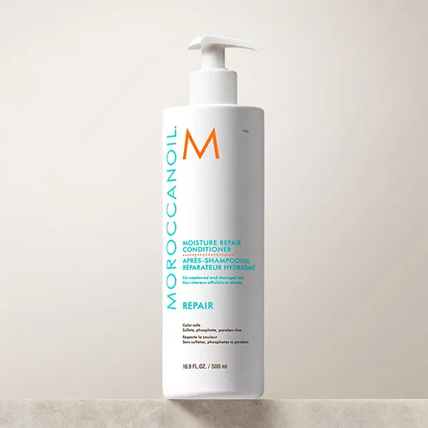 Combo Dầu Gội Và Xả Phục Hồi Dưỡng Ẩm Tóc Moroccanoil Moisture Repair (2 x 500ml) + Lược Mini Paddle Brush