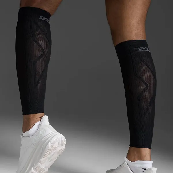 Bó Ống Chân Thể Thao 2XU X Compression Calf Sleeves UA5458b-BLK/BLK Màu Đen Size S