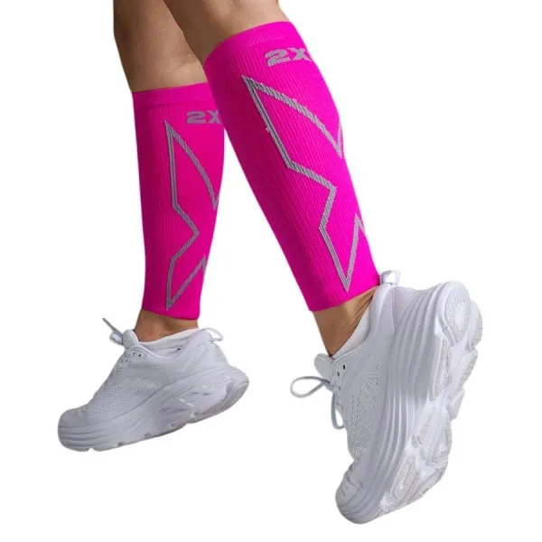 Bó Ống Chân Thể Thao 2XU X Compression Calf Sleeves UA5458b-MAG/LGY Màu Hồng Size S