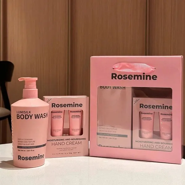 Bộ Sản Phẩm Chăm Sóc Da Rosemine Body Wash + Hand Cream Gift Set
