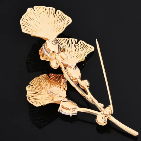 Cài Áo Nữ Meri Everlasting Ginkgo BR122 Màu Vàng Gold