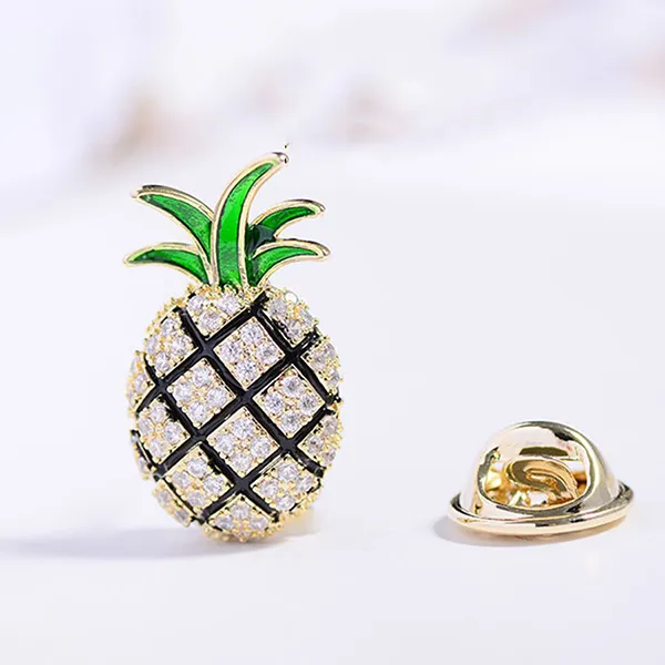 Cài Áo Nữ Meri Pineapple BR729 Màu Vàng/Xanh