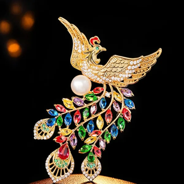 Cài Áo Nữ Meri Regal Phoenix BR121 Màu Vàng Gold
