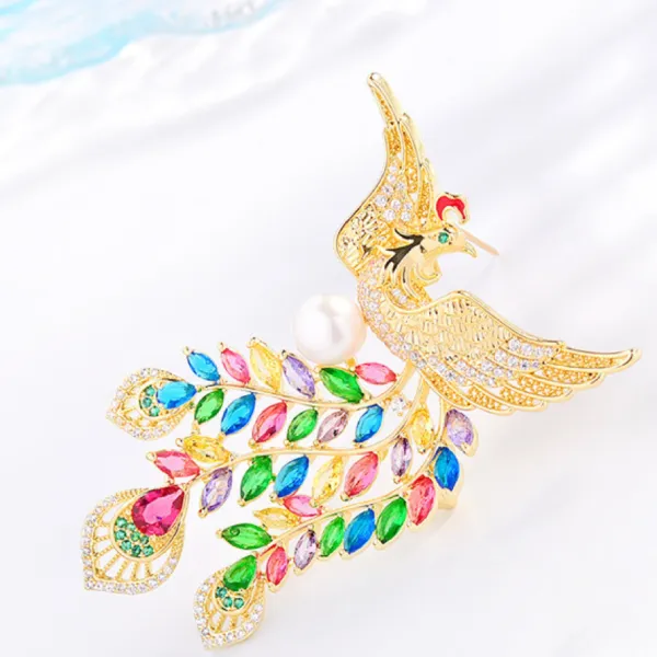 Cài Áo Nữ Meri Regal Phoenix BR121 Màu Vàng Gold