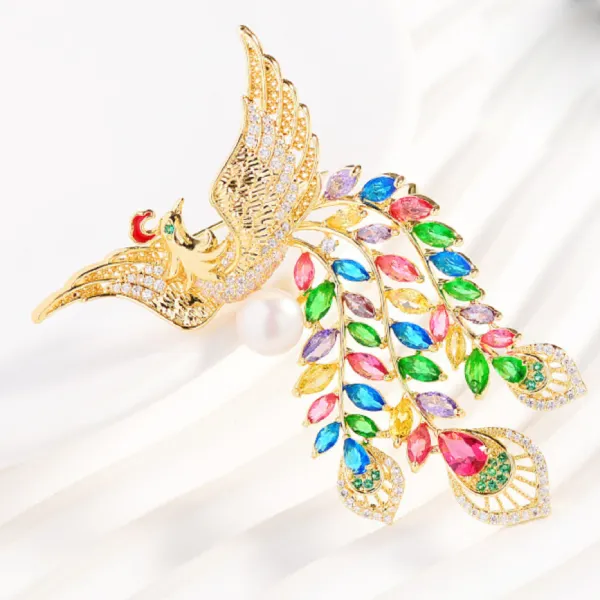 Cài Áo Nữ Meri Regal Phoenix BR121 Màu Vàng Gold