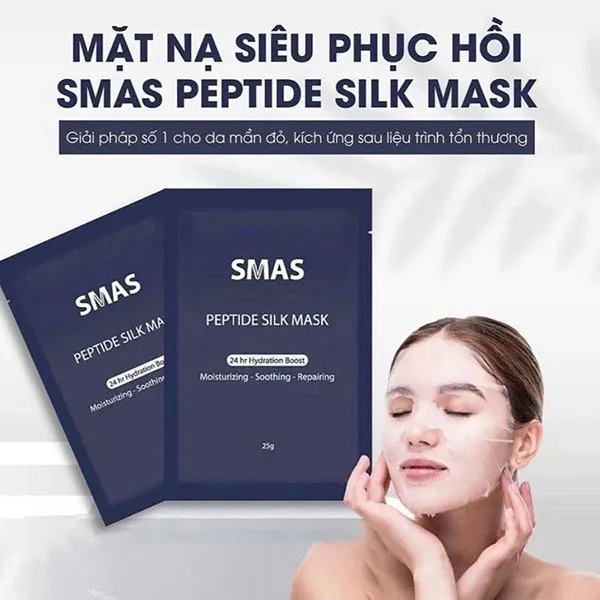 Combo 3 Miếng Mặt Nạ Phục Hồi Cấp Ẩm SMAS Peptide Silk Mask (3 x 25g)