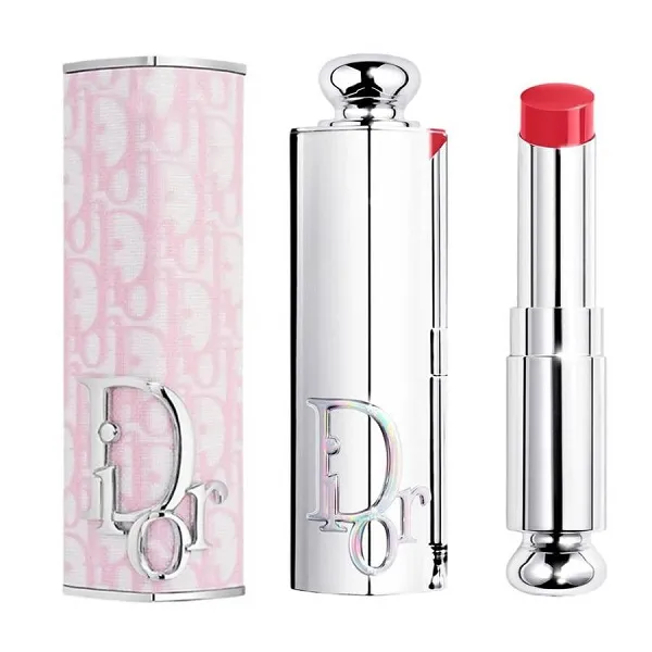Combo Vỏ + Son Dior Addict Glass Lipstick 344 Pink Milly Màu Hồng Dâu + Case Pink Oblique