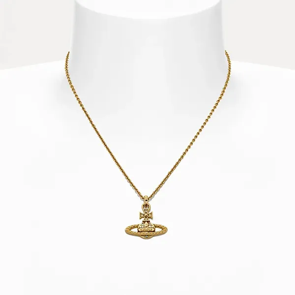 Dây Chuyền Vivienne Westwood Mayfair Bas Relief Pendant Necklace Màu Vàng Gold