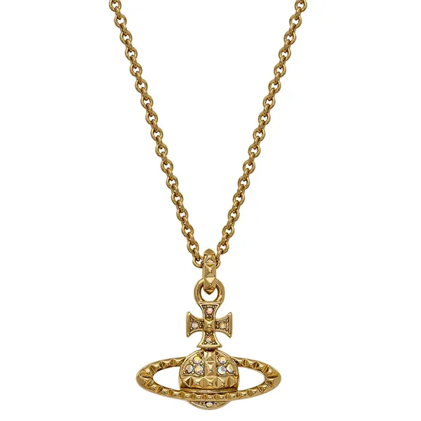 Dây Chuyền Vivienne Westwood Mayfair Bas Relief Pendant Necklace Màu Vàng Gold
