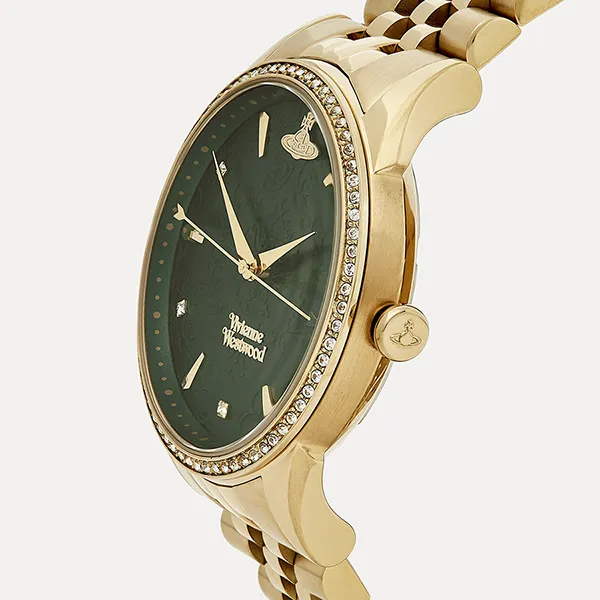 Đồng Hồ Nam Vivienne Westwood Wallace Watch VV208GDGD 38mm Màu Vàng Gold/Xanh