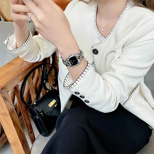 Đồng Hồ Nữ Gucci Marina Chain YA121301 Màu Đen - Bạc