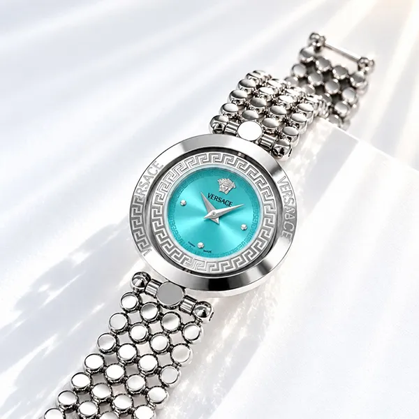 Đồng Hồ Nữ Versace Eon Restyling Watch VEHFA0425 Màu Bạc/Xanh Ngọc