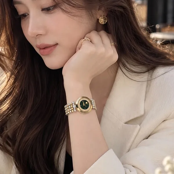 Đồng Hồ Nữ Versace Eon Restyling Watch VEHFA0525 Màu Demi/Xanh Lá