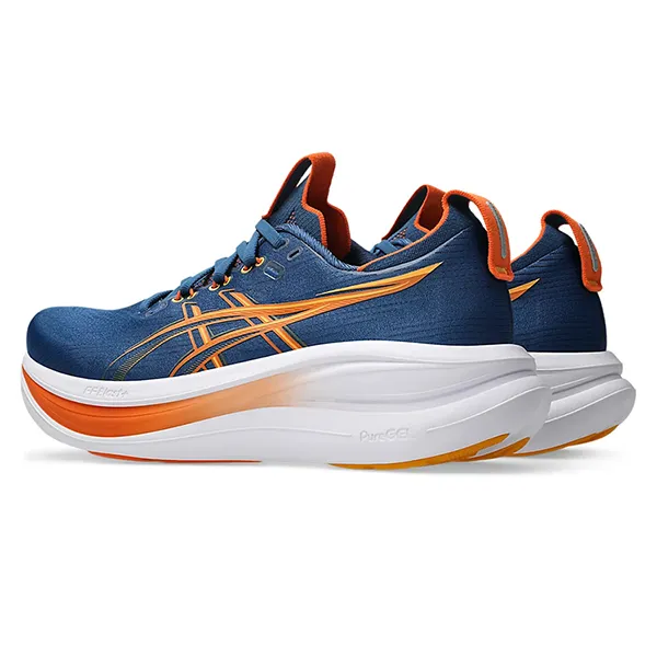 Giày Tennis/Pickleball Asics Men's Running Shoes Gel Nimbus 28 Wide 1011C144.401 Màu Xanh Cam Size 41.5