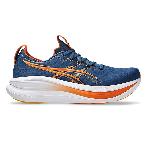 Giày Tennis/Pickleball Asics Men's Running Shoes Gel Nimbus 28 Wide 1011C144.401 Màu Xanh Cam Size 41.5